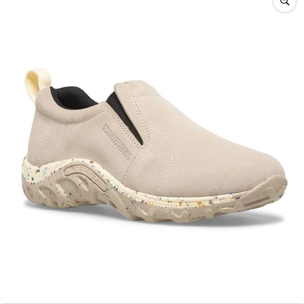 Merrell Kids Unisex Jungle Moc beige leather slip on comfort sneakers sz 11 NWB